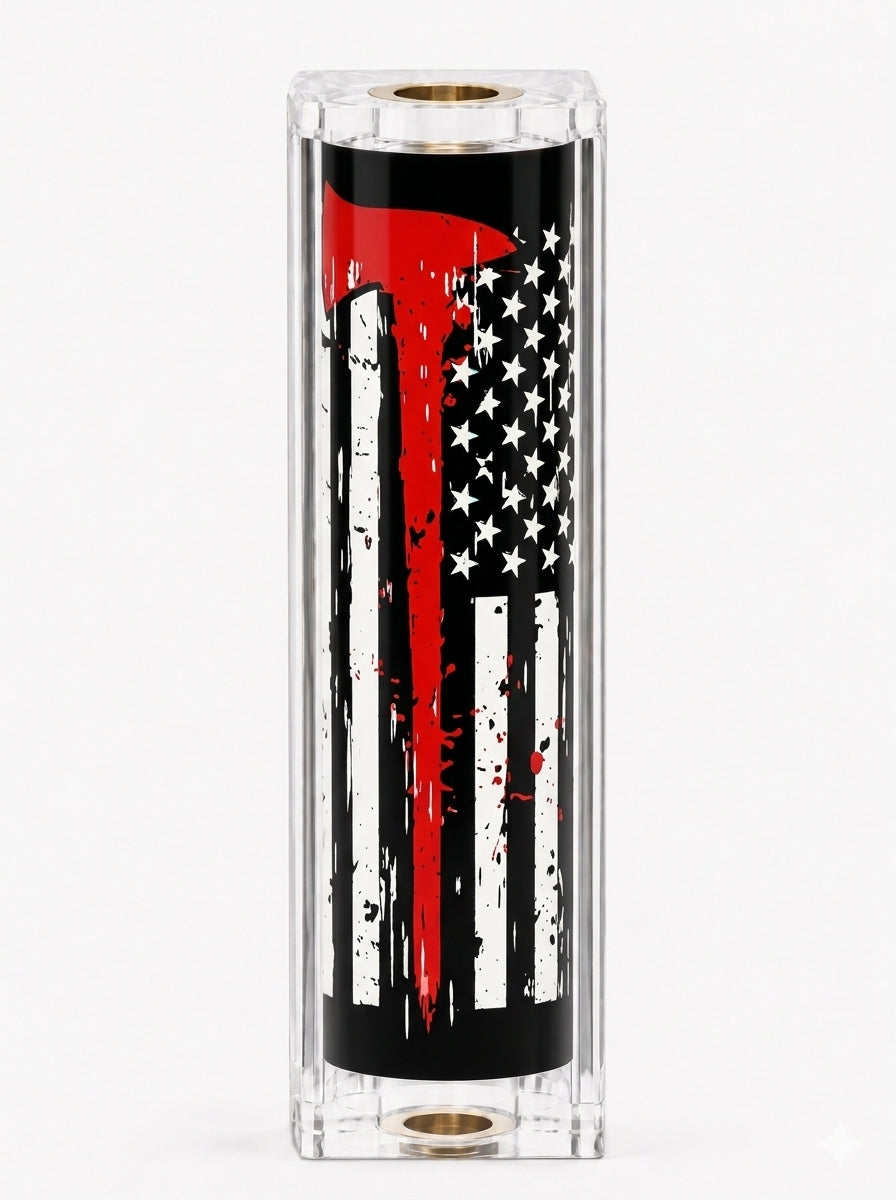 Fire Axe Thin Red Line Pen Blank | Bolt Action & Sierra Pen Kits