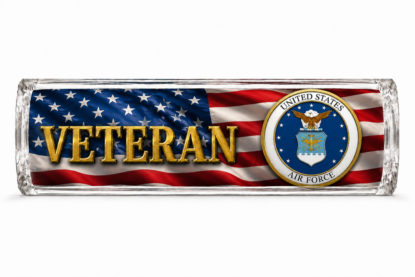 USAF Veteran on Old Glory resin pen blank