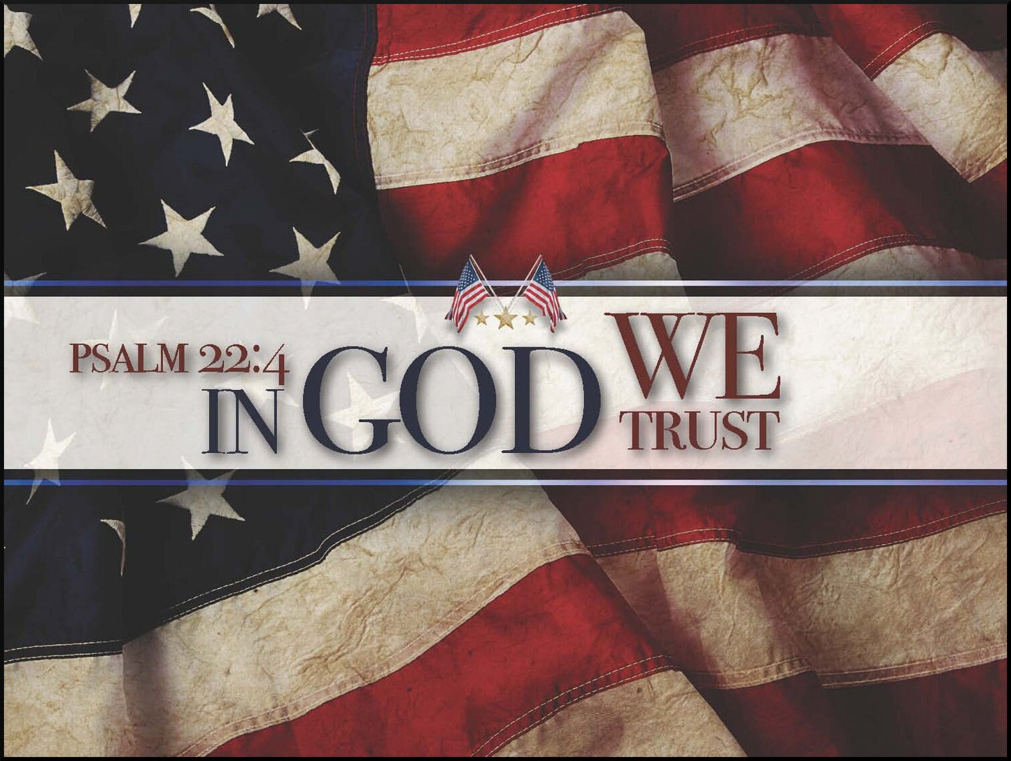 In God We Trust American Flag Resin Pen Blank