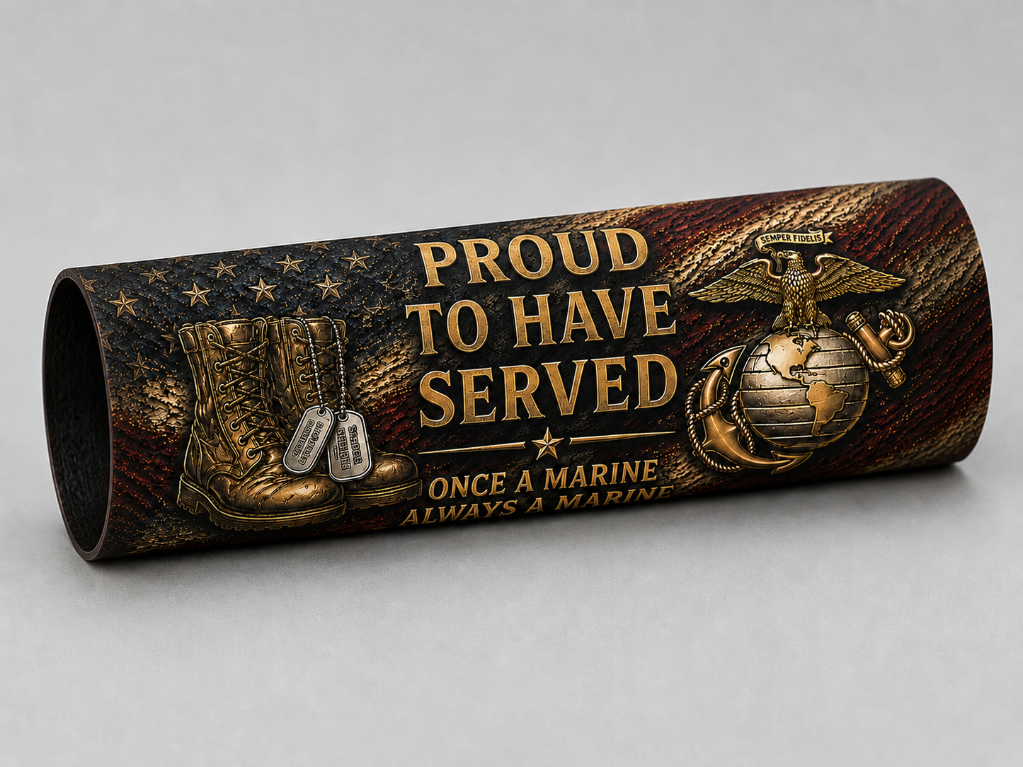 USMC Tribute Pen Blanks – Marine Corps Resin Cast Pen Blanks for Bolt Action or Sierra Kits