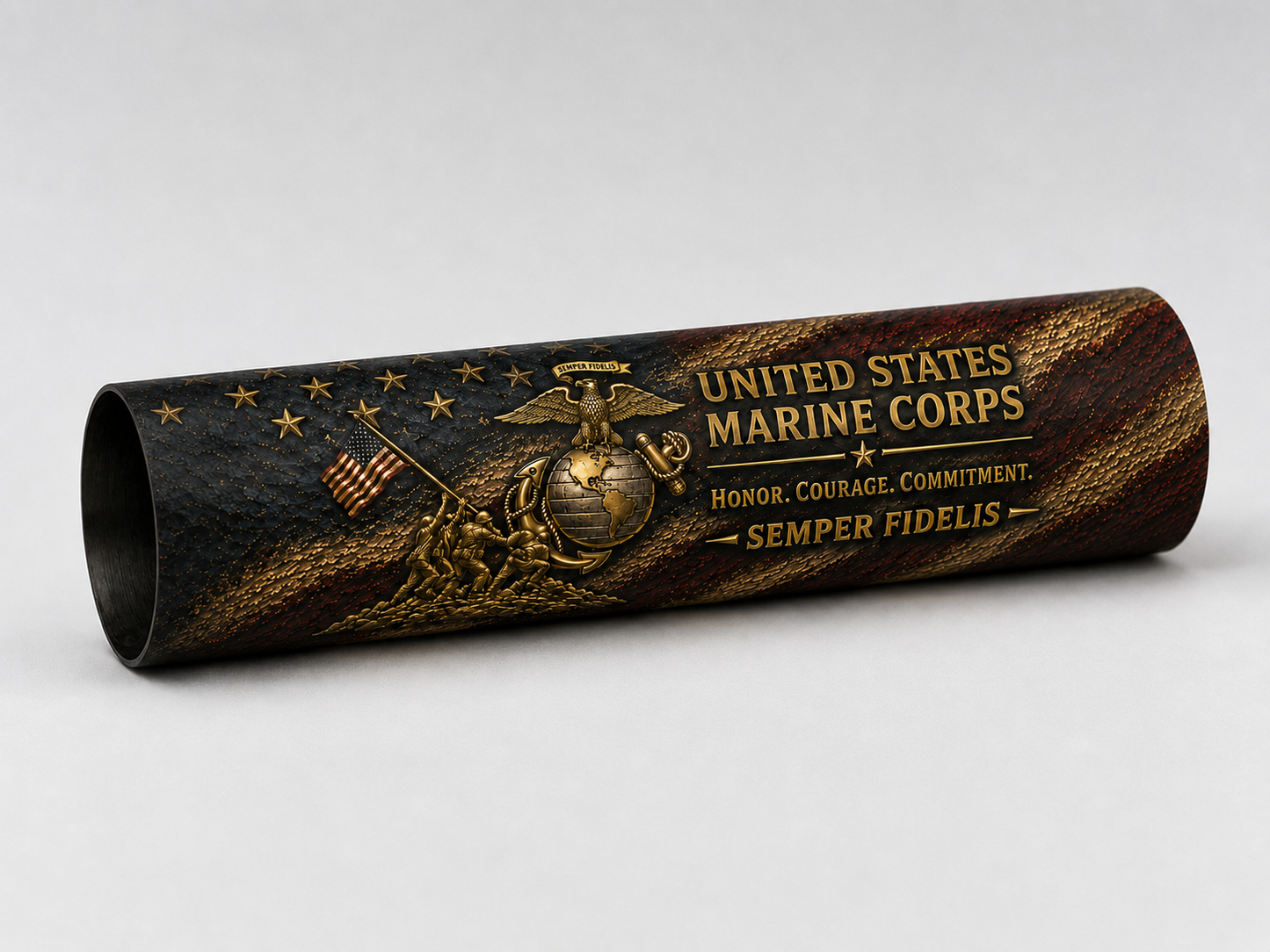 USMC Tribute Pen Blanks – Marine Corps Resin Cast Pen Blanks for Bolt Action or Sierra Kits