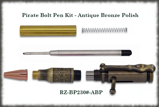 Pirate Bolt Action Pen kit - Antique Bronze