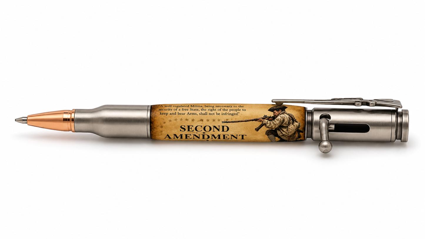 2nd Amendment Kneeling Minuteman Pen Blank