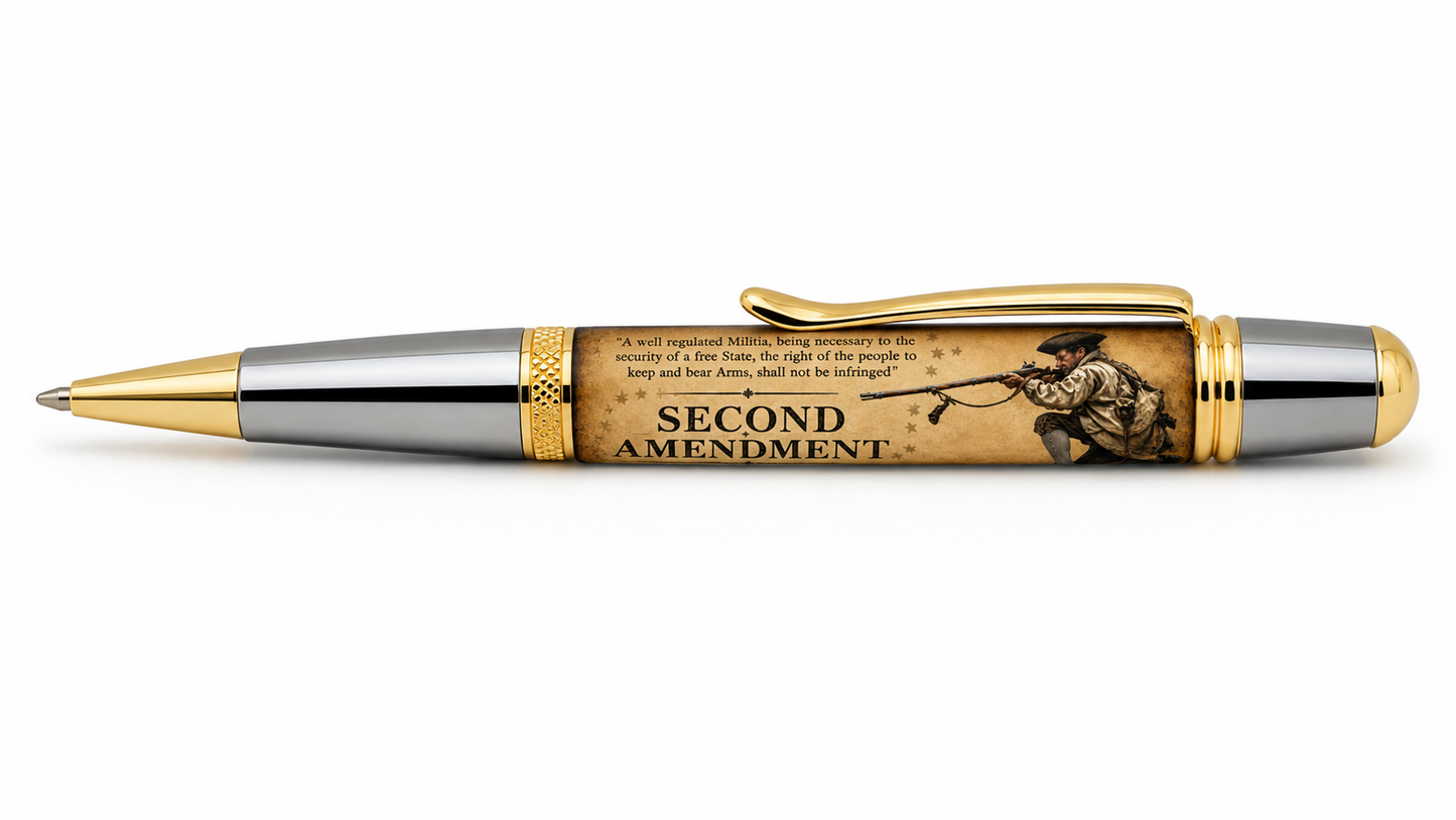 2nd Amendment Kneeling Minuteman Pen Blank