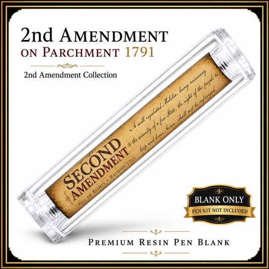 2nd Amendment parchment resin pen blank for Bolt Action and Sierra pens