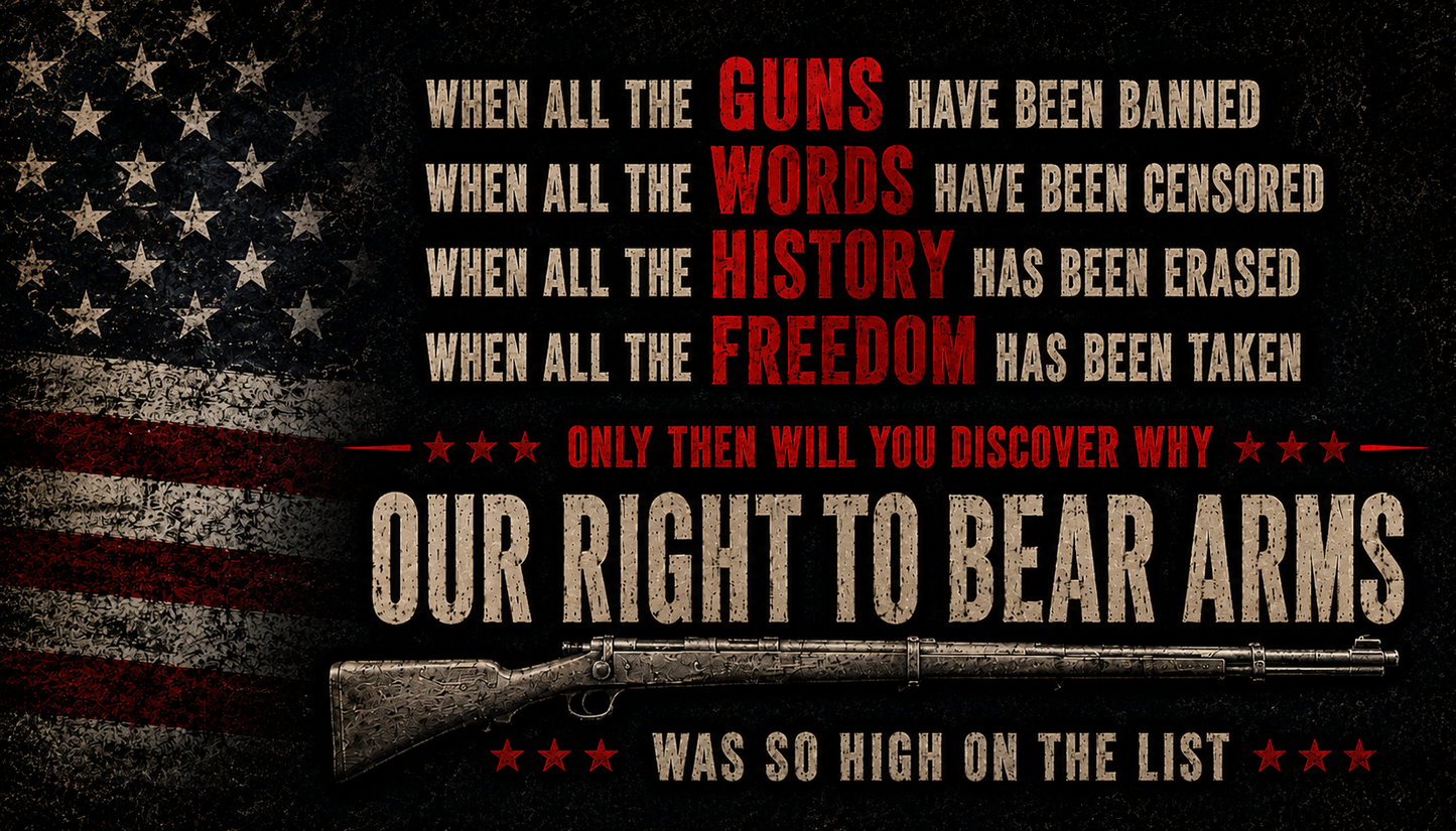 When All Is Gone American flag and 2nd Amendment pen blank artwork