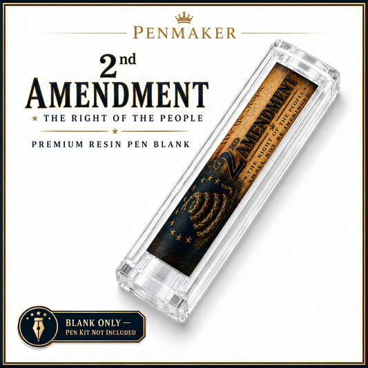 Betsy Ross and Gadsden snake 2nd Amendment resin pen blank hero image