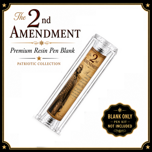 Thomas Jefferson 2nd Amendment resin pen blank hero card