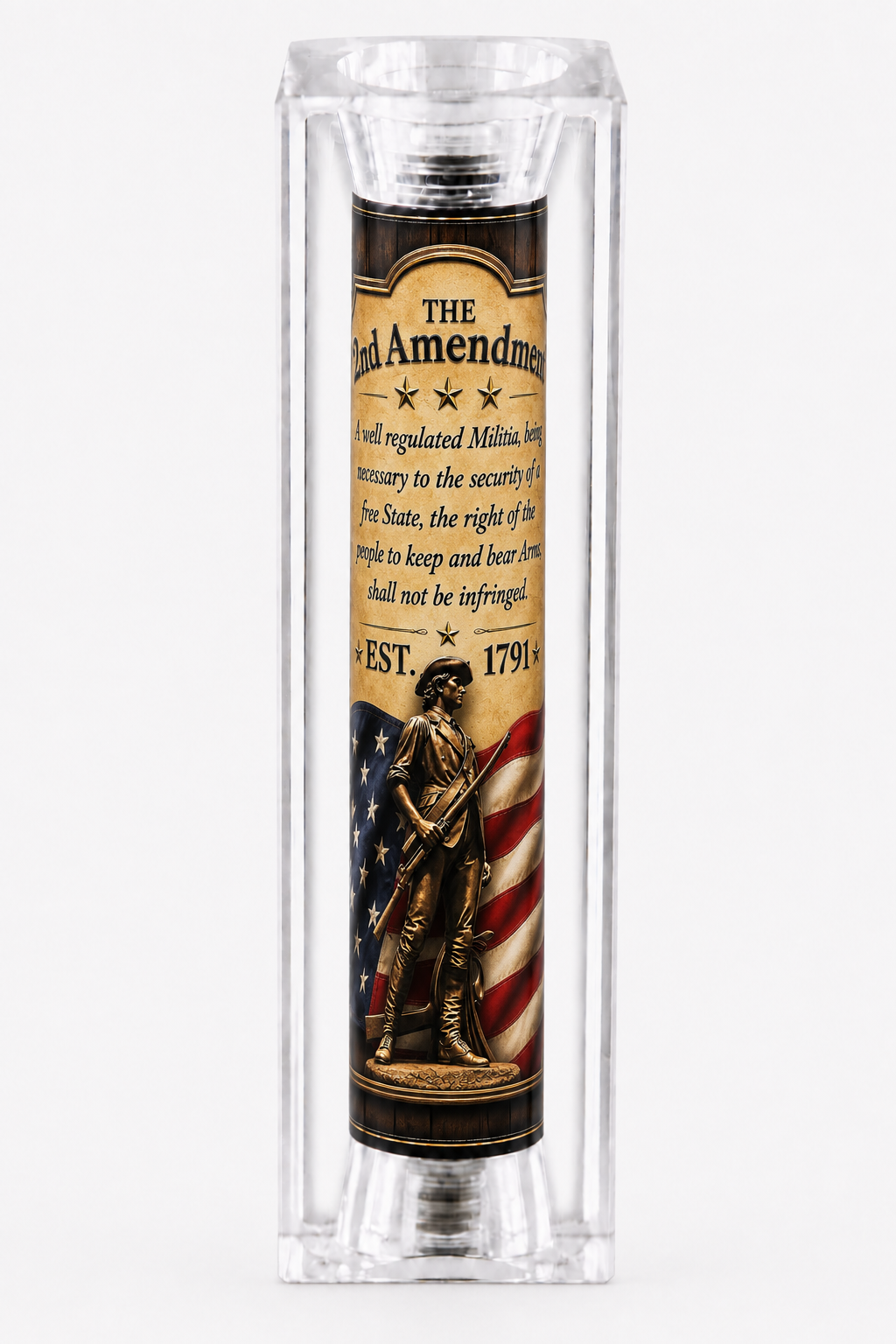 Continental Soldier artwork cast in clear resin