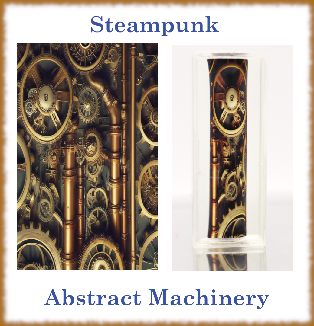 Abstract Machinery Steampunk Pen Blank: Unleash the Power of Steam