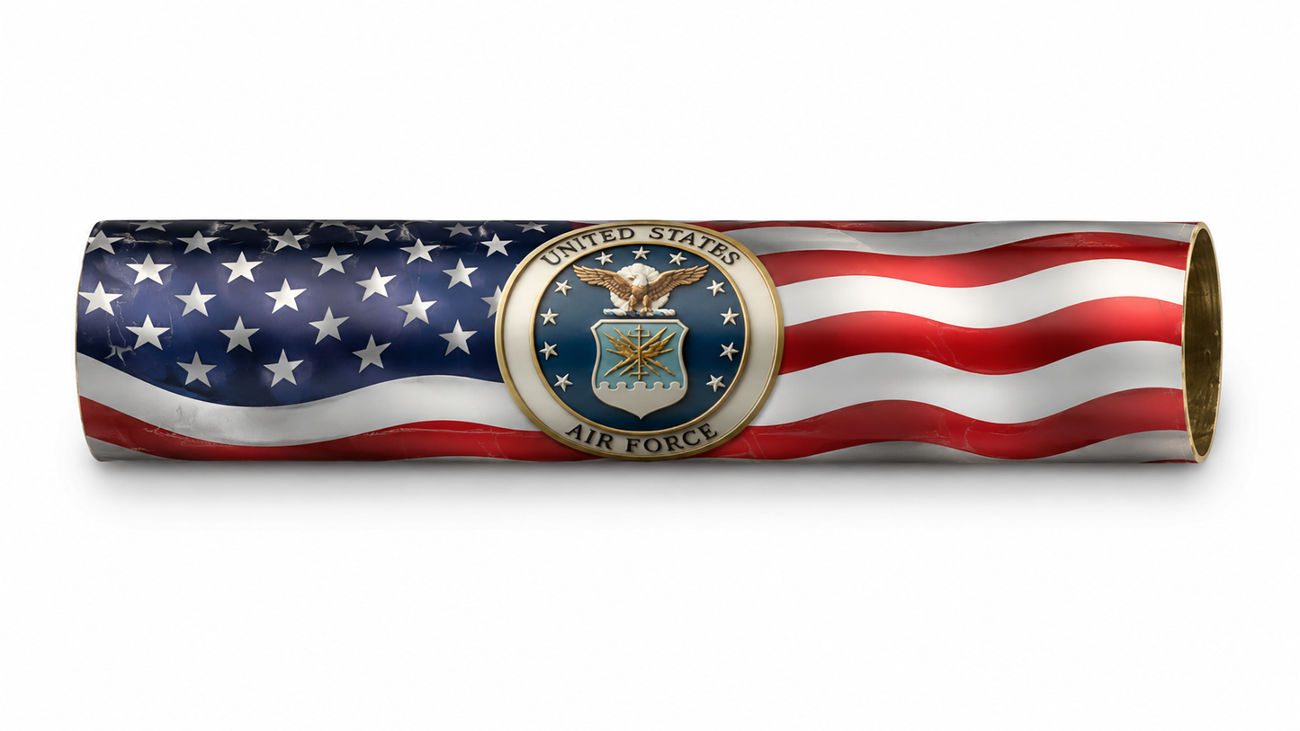 US Air Force Emblem Resin Cast Pen Blank – Licensed Old Glory Patriotic Pen Making Supply