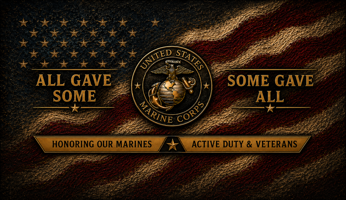 USMC Tribute Pen Blanks – Marine Corps Resin Cast Pen Blanks for Bolt Action or Sierra Kits