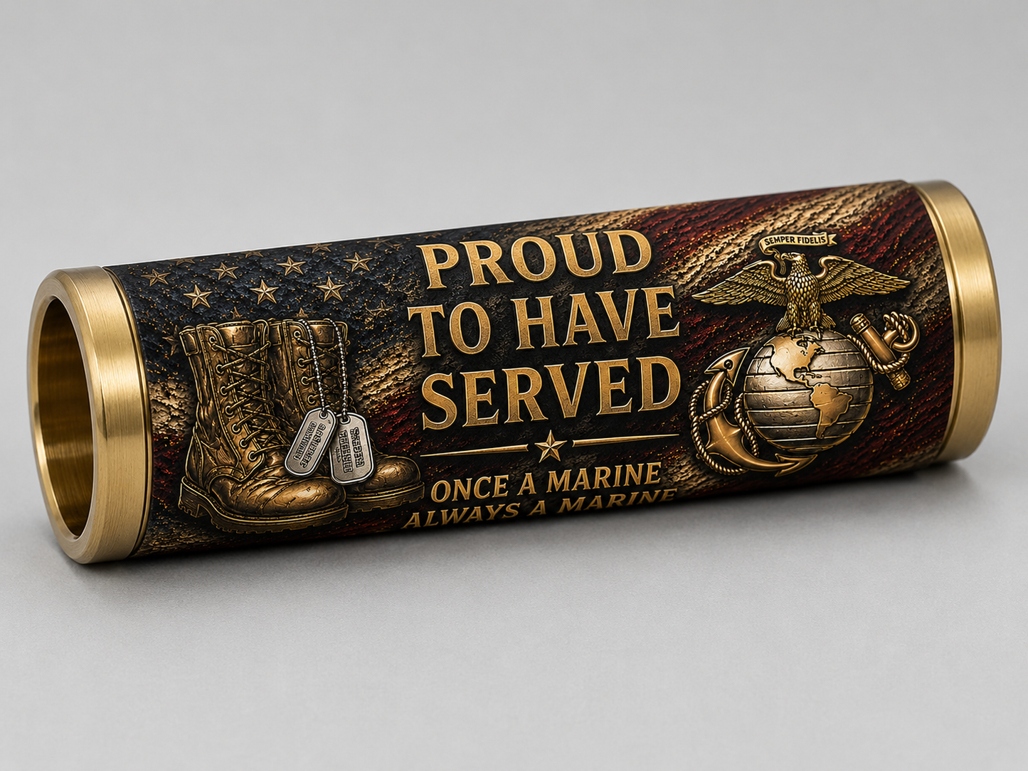 USMC Tribute Pen Blanks – Marine Corps Resin Cast Pen Blanks for Bolt Action or Sierra Kits