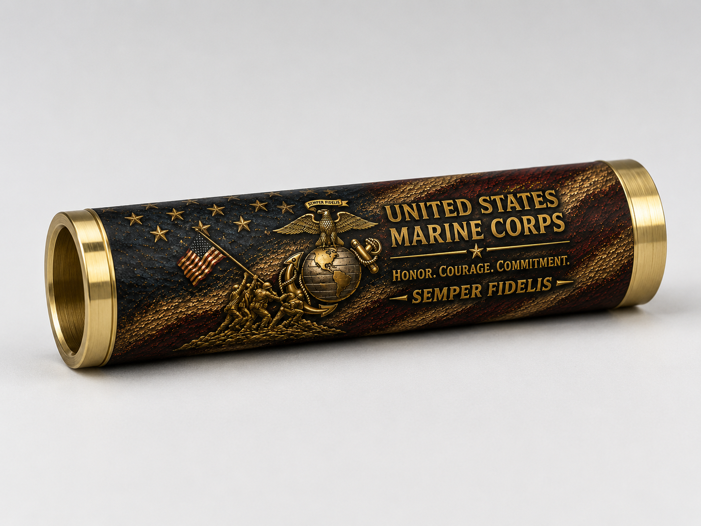 USMC Tribute Pen Blanks – Marine Corps Resin Cast Pen Blanks for Bolt Action or Sierra Kits