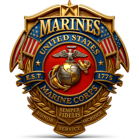 Updated and Enhanced USMC Emblem Custom Decal - Bolt Action Style Blank