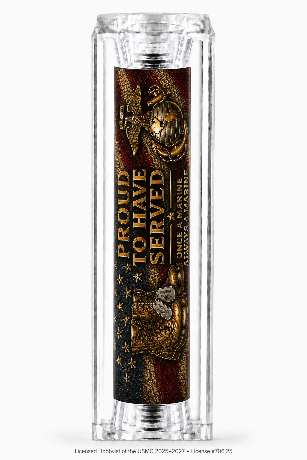 USMC Proud To Have Served Marine Corps tribute resin pen blank