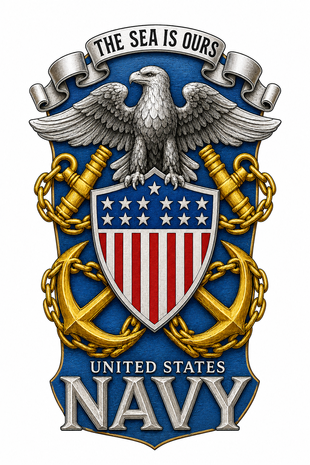 USN Tribute Pen Blank – “The Sea Is Ours”