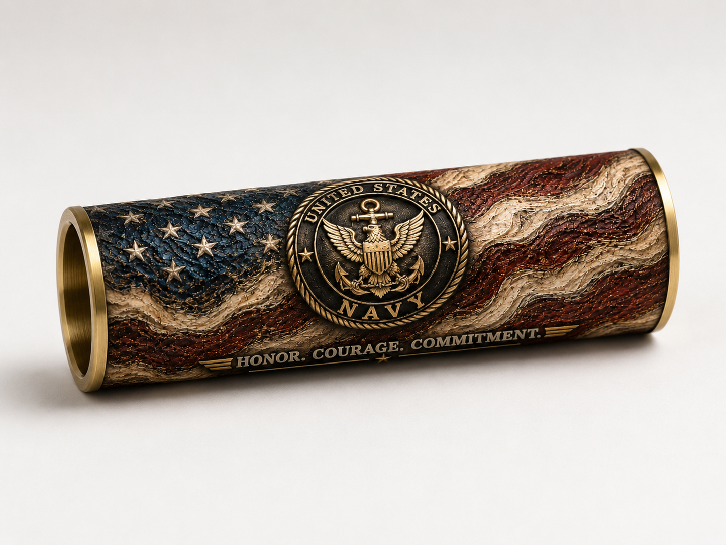 USN Tribute Set – Personalized Navy Pen Box + Choice of Pen Blank