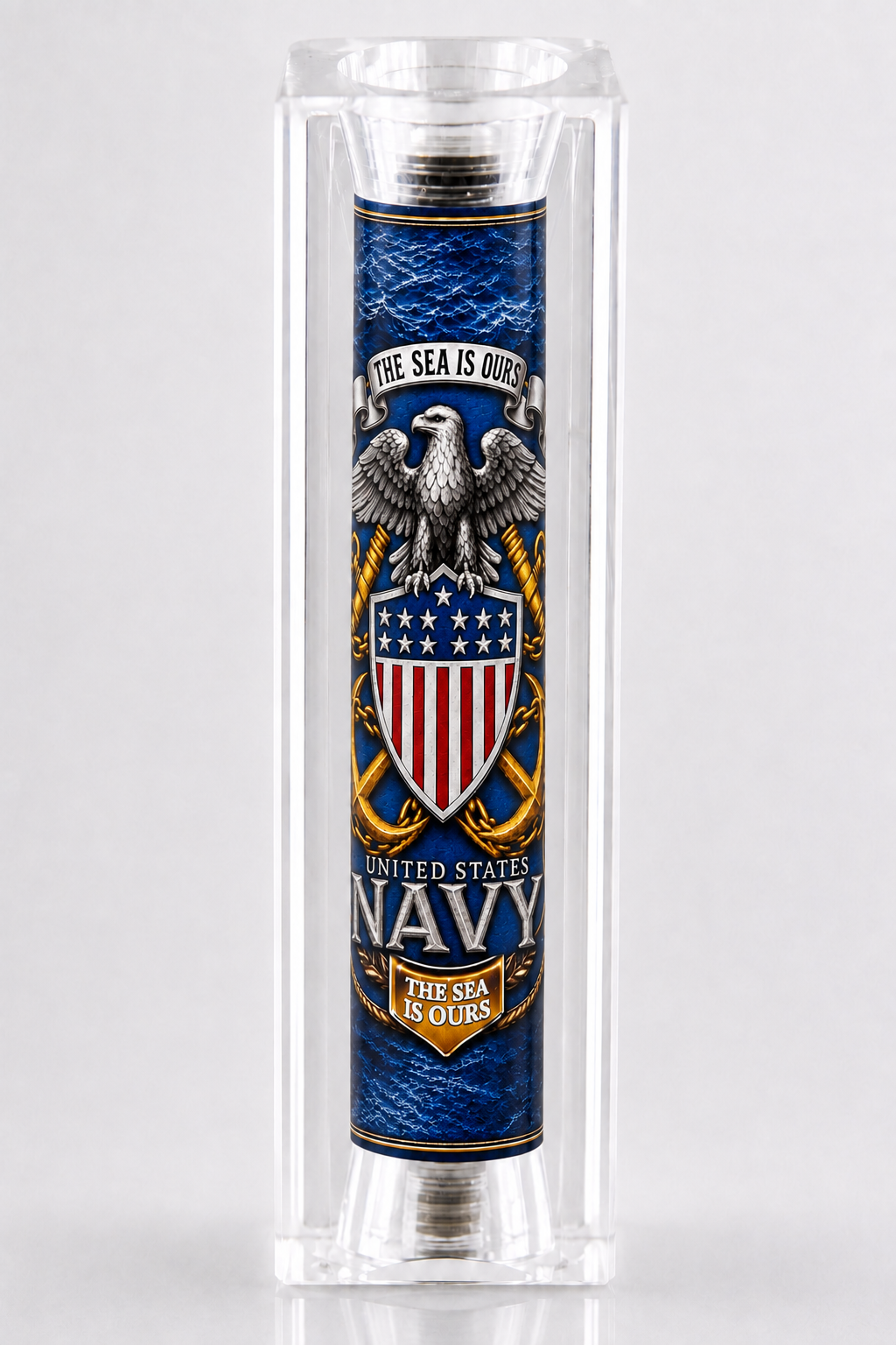 Personalized US Navy “The Sea Is Ours” Resin Pen Blank