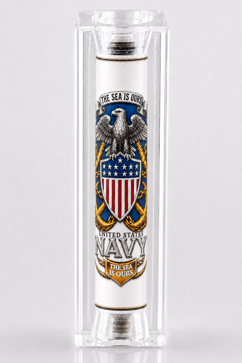 Personalized US Navy “The Sea Is Ours” Resin Pen Blank