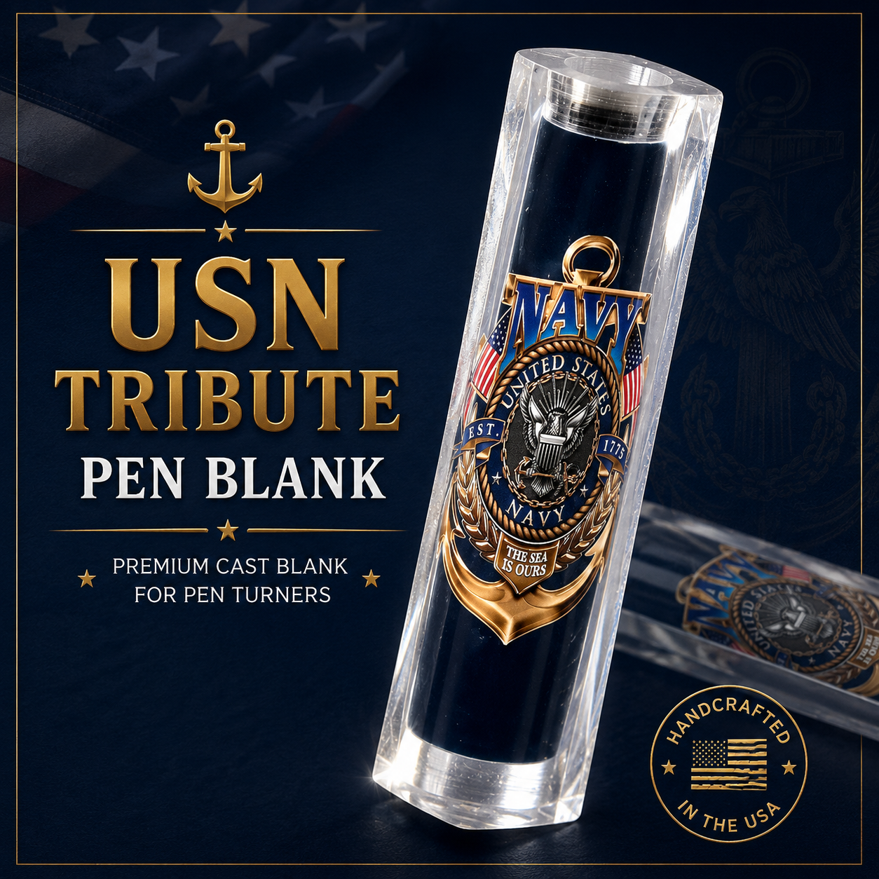 US Navy “The Sea is Ours” Special Birthday Decal Pen Blank – Licensed for Sierra, Bolt Action, PSI Nautical