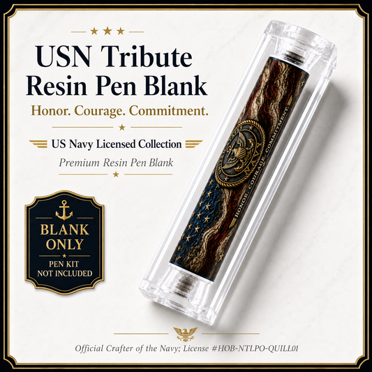 USN Honor Courage Commitment tribute resin pen blank hero card