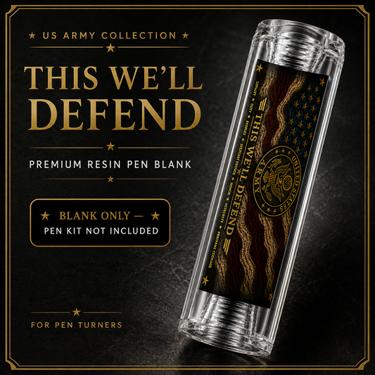 US Army This We’ll Defend premium resin pen blank hero card