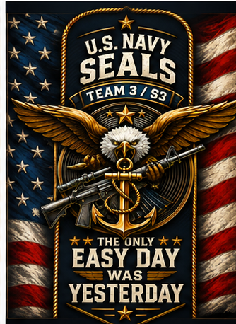 US Navy SEAL Team 3 tribute resin pen blank artwork