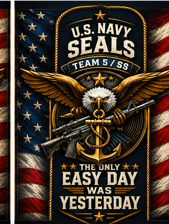 US Navy SEAL Team 5 tribute resin pen blank artwork