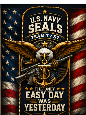 US Navy SEAL Team 7  tribute resin pen blank artwork