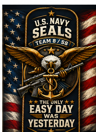 US Navy SEAL Team 8 tribute resin pen blank artwork