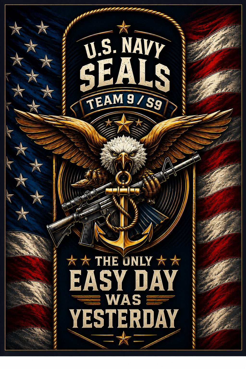 US Navy SEAL Team 9 tribute resin pen blank artwork