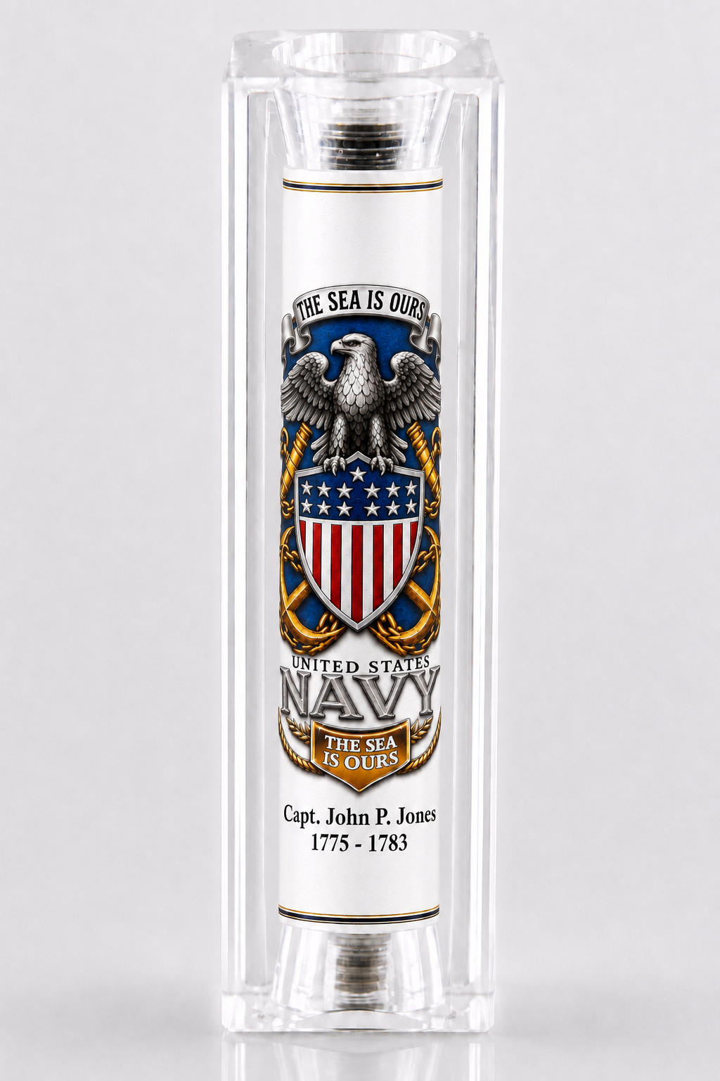 Personalized US Navy “The Sea Is Ours” Resin Pen Blank