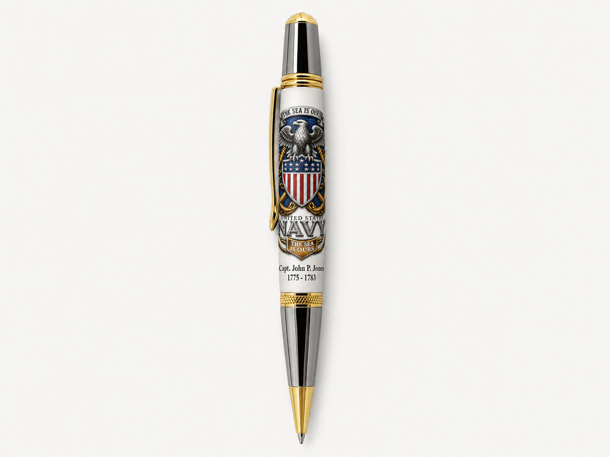 Personalized US Navy “The Sea Is Ours” Resin Pen Blank
