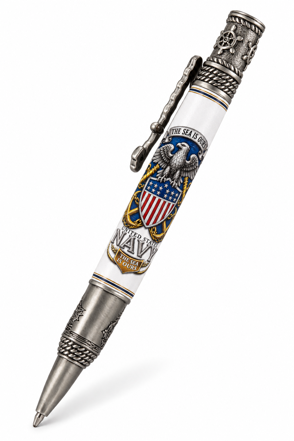 Personalized US Navy “The Sea Is Ours” Resin Pen Blank