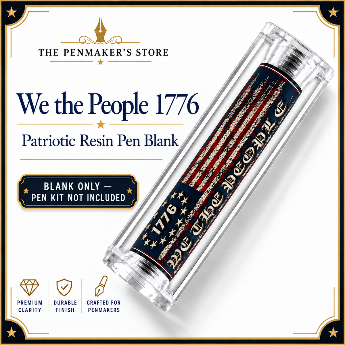 We the People 1776 American Flag Pen Blank