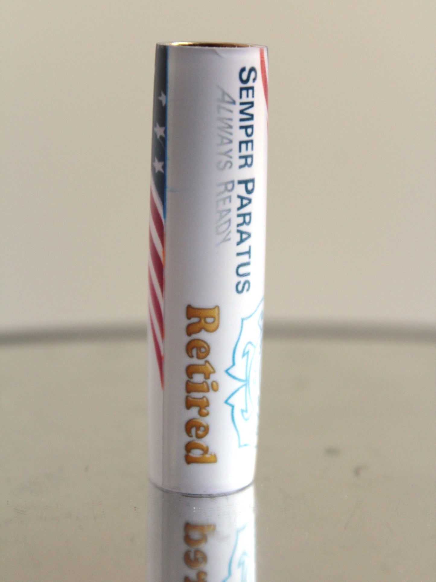 US Coast Guard - Pen Blank - USCG Emblem with Retired Text - Motto - Flag Banner - Licensed