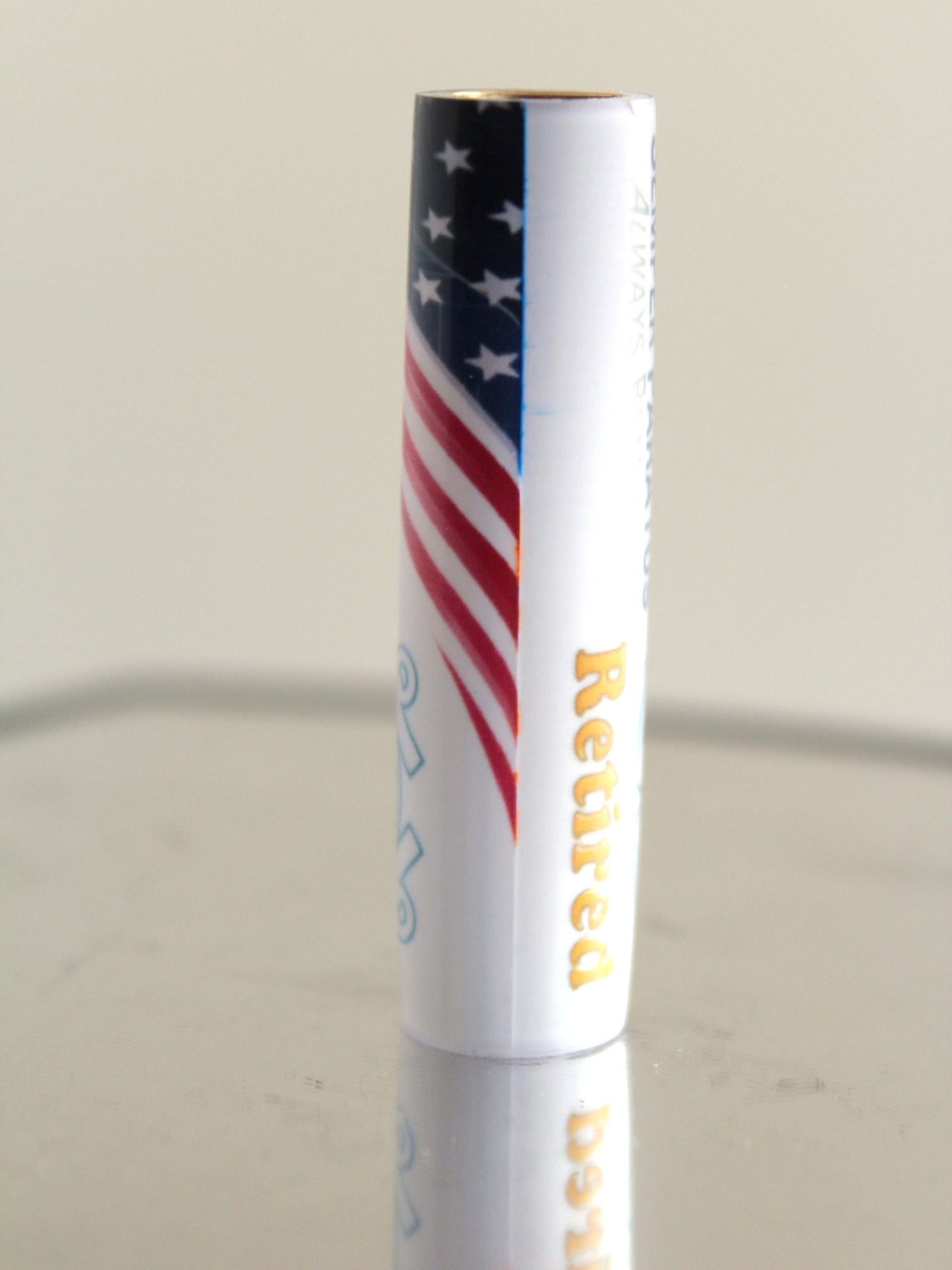 US Coast Guard - Pen Blank - USCG Emblem with Retired Text - Motto - Flag Banner - Licensed