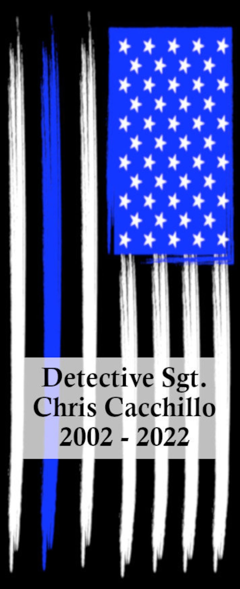 Personalized Thin Blue Line Officer pen blank sample.