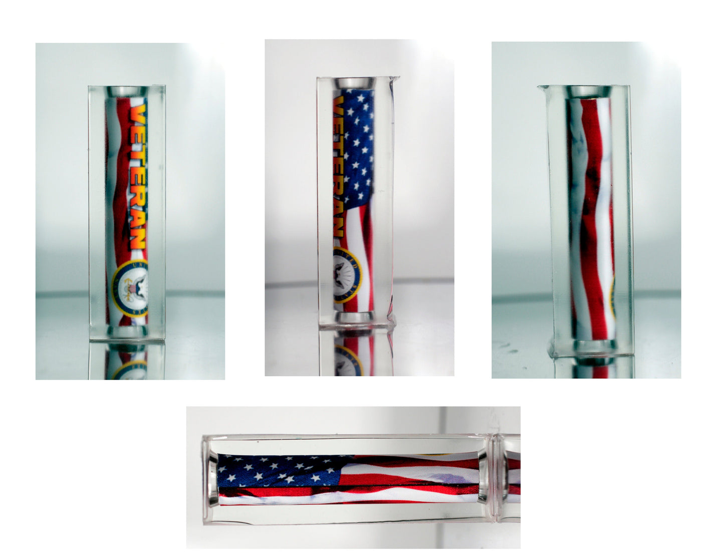 Honor a US Navy Veteran Pen Blank Old Glory and Navy Emblem - Licensed