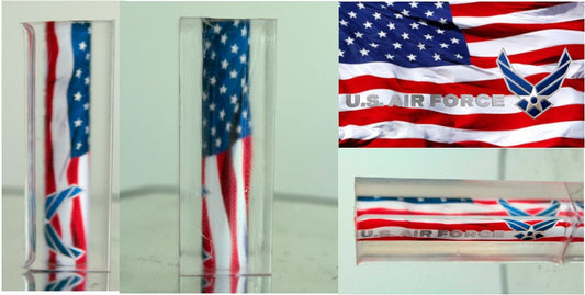 US Air Force Logo on Old Glory Cast for Sierra™ Pen Blank - Licensed