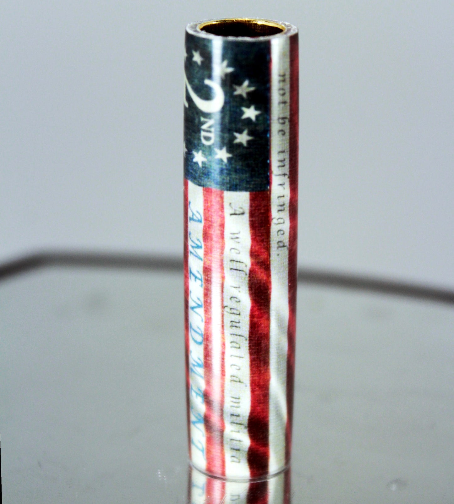 Custom Pen Blank Betsy Ross Grunge Flag - 2nd Amendment Text Cast Tube In for Popular Bullet Pen Kits