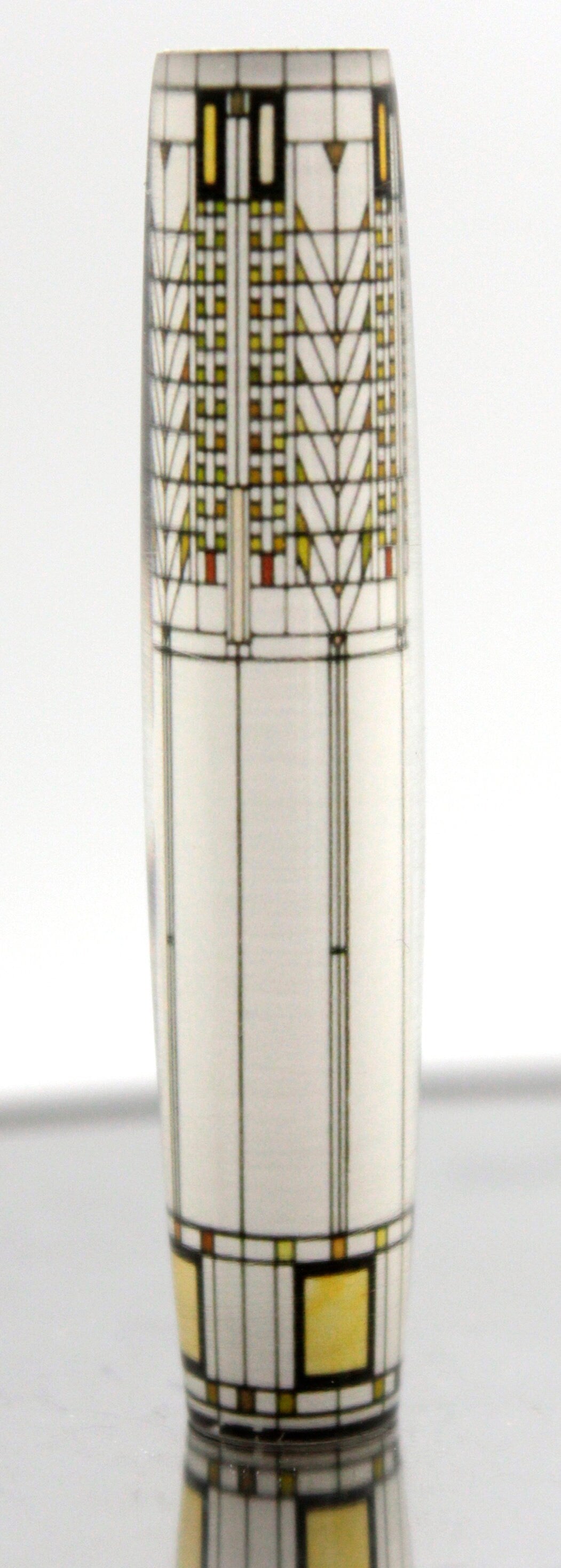 Frank Lloyd Wright - Tree of Life Stained Glass from Darwin D. Martin House Resin Cast Pen Blank for the Editor Pen Kit