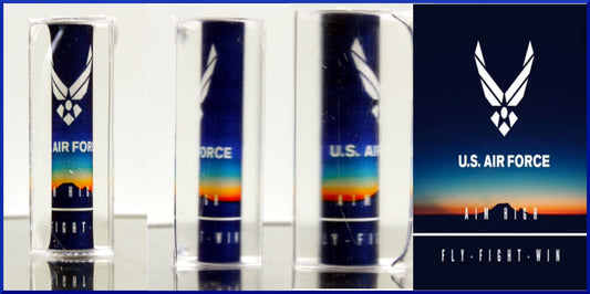 US Air Force Logo Aim High and Win on Bolt Action Pen Blank - Licensed